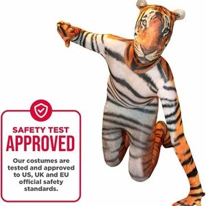 Morphsuits Kid’s Tiger Print Full-Body Costume, Preloved Good Condition